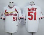 Cardinals #51 Willie McGee White 1982 Turn Back The Clock Stitched Jersey