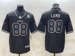 Dallas Cowboys #88 CeeDee Lamb Black With 1960 Patch Limited Stitched Football Jersey