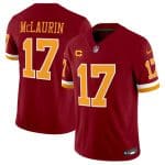 Washington Commanders #17 Terry McLaurin Burgundy 2025 F.U.S.E. 4-Star C Patch Throwback Limited Football Stitched Jersey