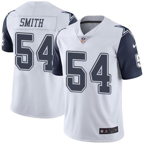 Cowboys #54 Jaylon Smith White Stitched Limited Rush Nike Jersey