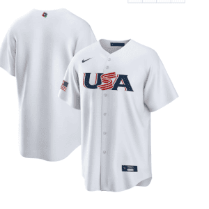USA Blank 2023 White World Classic Stitched Jersey