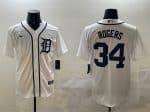 Detroit Tigers #34 Jake Rogers White Cool Base Stitched Jersey