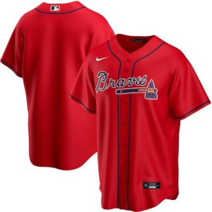Atlanta Braves Red Cool Base Stitched Jersey