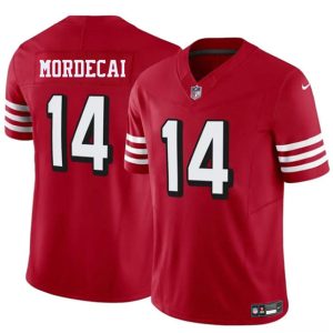 San Francisco 49ers #14 Tanner Mordecai New Red 2025 F.U.S.E. Vapor Untouchable Limited Stitched Jersey