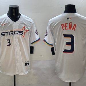 Houston Astros #3 Jeremy Pena White 2025 City Connect Limited Stitched Jersey