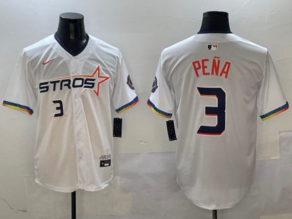 Houston Astros #3 Jeremy Pena White 2025 City Connect Limited Stitched Jersey