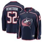 Columbus Blue Jackets #52 Emil Bemstrom Navy Stitched Jersey
