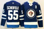 Winnipeg Jets #55 Mark Scheifele Navy 2024-25 With A Patch Home Stitched Jersey