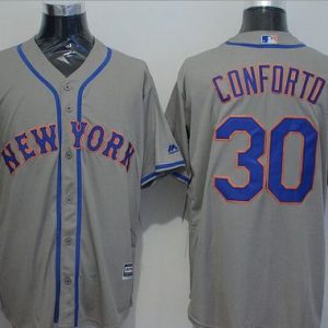Mets #30 Michael Conforto Grey New Cool Base Stitched Jersey