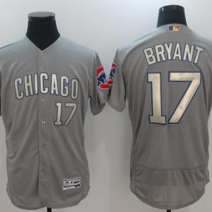 Chicago Cubs #17 Kris Bryant World Series Champions Gold Program Flexbase Stitched Jersey