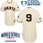Giants #9 Brandon Belt Cream Cool Base W 2014 World Series Patch Stitched Jersey
