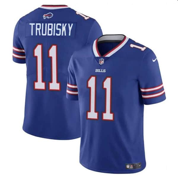 Buffalo Bills #11 Mitch Trubisky Blue Vapor Untouchable Limited Stitched Jersey