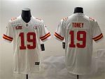 Kansas City Chiefs #19 Kadarius Toney White 2025 Super Bowl LIX Patch Vapor Untouchable Limited Stitched Jersey