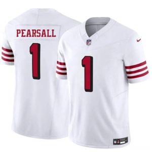 San Francisco 49ers #1 Ricky Pearsall New White 2025 F.U.S.E. Vapor Untouchable Limited Stitched Jersey