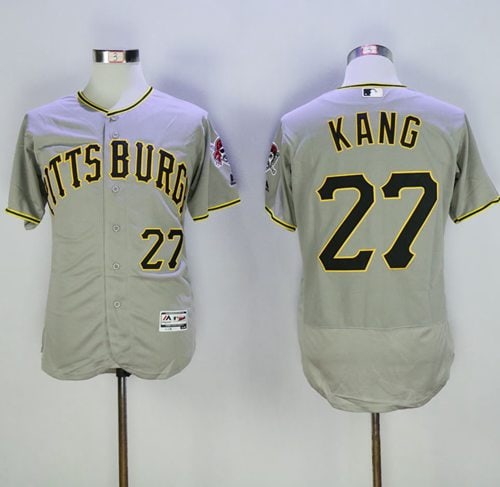 Pirates #27 Jung-Ho Kang Grey Flexbase Authentic Collection Stitched Jersey