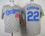 Dodgers #22 Clayton Kershaw Stitched Grey Jersey