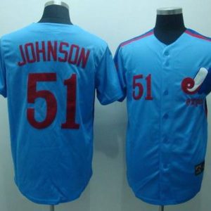 Mitchell And Ness Expos #51 Randy Johnson Blue Stitched Throwback Jersey