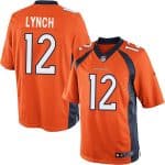 Broncos #12 Paxton Lynch Orange Team Color Stitched Limited Nike Jersey