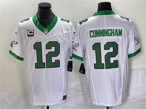 Philadelphia Eagles #12 Randall Cunningham White 2023 F.U.S.E. With C Patch Vapor Untouchable Stitched Jersey