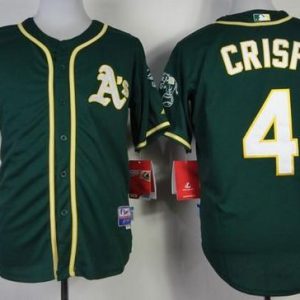 Athletics #4 Coco Crisp Green Cool Base Stitched Jersey