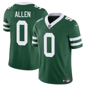 New York Jets #0 Braelon Allen Green 2023 F.U.S.E. Throwback Limited Stitched Jersey