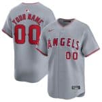 Los Angeles Angels Custom Gray Away Limited Stitched Jersey