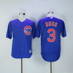 Cubs #3 David Ross Blue New Cool Base Stitched Jersey