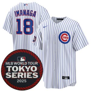 Chicago Cubs #18 Sh¨Âta Imanaga White 2025 World Tour: Tokyo Series Home Stitched Jersey