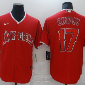 Los Angeles Angels Red #17 Shohei Ohtani Cool Base Stitched Jersey