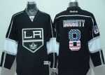 Kings #8 Drew Doughty Black USA Flag Fashion Stitched Jersey