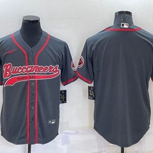 Tampa Bay Buccaneers Blank Charcoal Cool Base Stitched Baseball Jersey