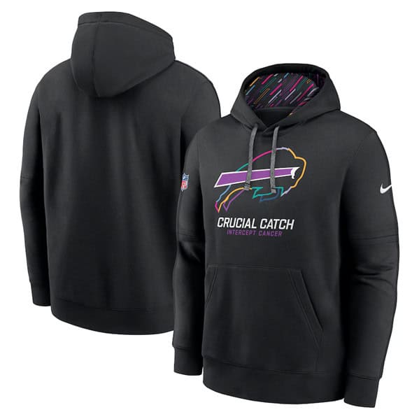 Buffalo Bills Black 2024 Crucial Catch Club Pullover Hoodie