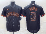 Houston Astros #3 Jeremy PeNa Black Cool Base Stitched Jersey