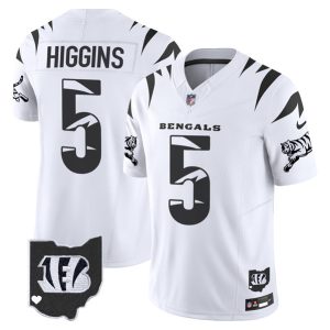Cincinnati Bengals #5 Tee Higgins White Limited F.U.S.E. Special Vapor Untouchable Limited Stitched Jersey