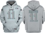 Philadelphia Eagles #11 A.J. Brown Grey Atmosphere Fashion Super Bowl LVII Patch Pullover Hoodie