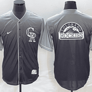 Colorado Rockies Gray Drrift Edition Team Big Logo Stitched Jersey