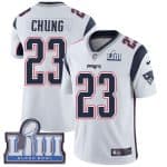 New England Patriots #23 Patrick Chung White Super Bowl LIII Vapor Untouchable Limited Stitched Jersey