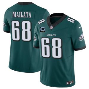 Philadelphia Eagles #68 Jordan Mailata Green 2025 F.U.S.E. With 2-Star C Patch Vapor Untouchable Limited Stitched Jersey