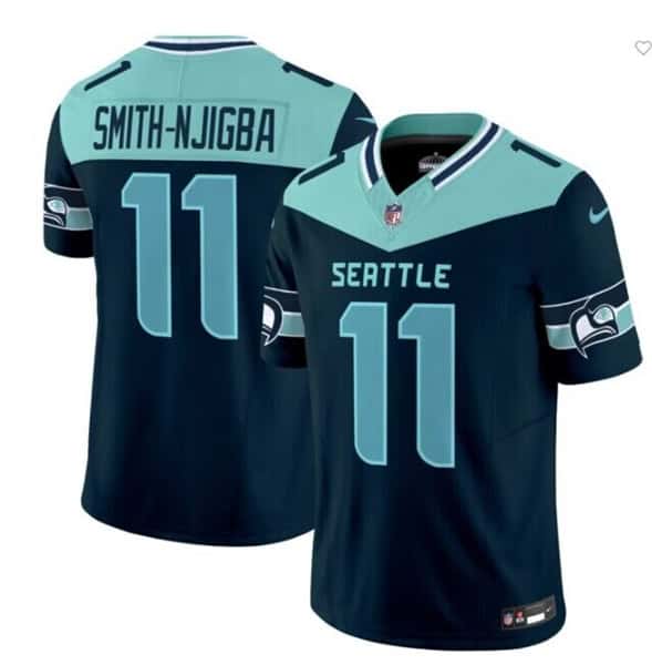 Seattle Seahawks #11 Jaxon Smith-Njigba Navy Blue F.U.S.E. 'Seattle City' Vapor Limited Stitched Jersey