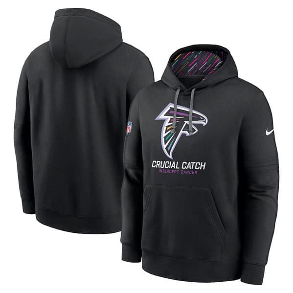 Atlanta Falcons Black 2024 Crucial Catch Club Pullover Hoodie
