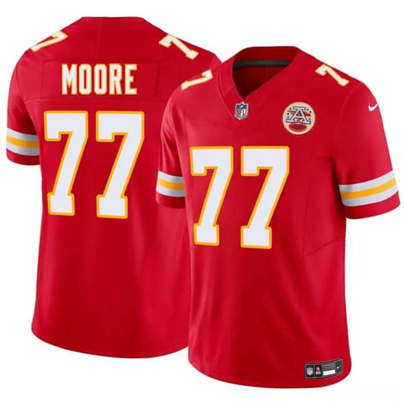 Kansas City Chiefs #77 Jaylon Moore Red 2025 F.U.S.E. Vapor Untouchable Limited Stitched Jersey