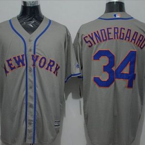 Mets #34 Noah Syndergaard Grey New Cool Base Stitched Jersey