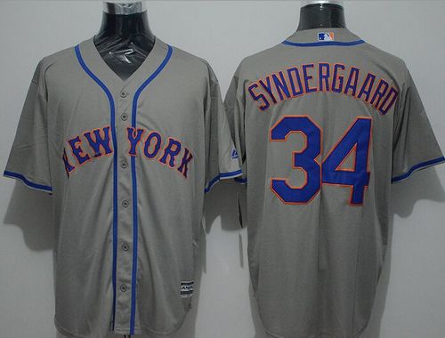 Mets #34 Noah Syndergaard Grey New Cool Base Stitched Jersey