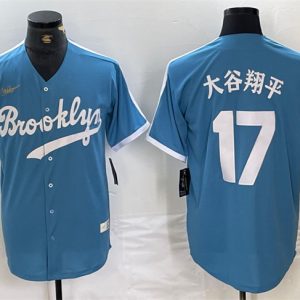 Los Angeles Dodgers #17 ´ó¹ÈÏèÆ½ Light Blue Throwback Cool Base Stitched Jersey