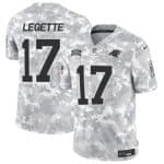 Carolina Panthers #17 Xavier Legette Arctic Camo 2024 F.U.S.E. Salute To Service Limited Stitched Jersey