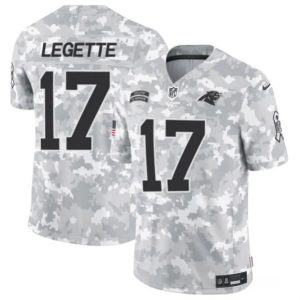 Carolina Panthers #17 Xavier Legette Arctic Camo 2024 F.U.S.E. Salute To Service Limited Stitched Jersey