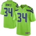 Seahawks #34 Thomas Rawls Green Stitched Limited Rush Nike Jersey