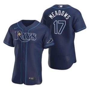 Tampa Bay Rays #17 Austin Meadows Navy Flex Base Stitched Jersey