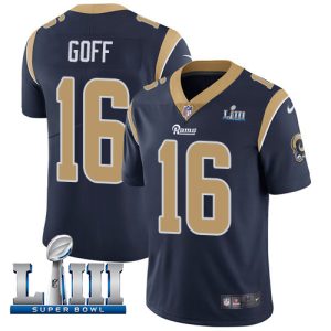 Los Angeles Rams #16 Jared Goff Navy Blue Super Bowl LIII Vapor Untouchable Limited Stitched Jersey