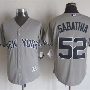 Yankees #52 C.C. Sabathia Grey New Cool Base Stitched Jersey
